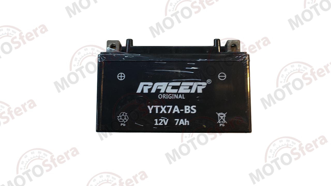 12v 7a. Аккумулятор Racer 12v 7ah ytx7a-BS. Аккумулятор скутер 12в Racer. АКБ рейсер 7 Ач. Аккумулятор 12v 7ah для рейсер пантера.