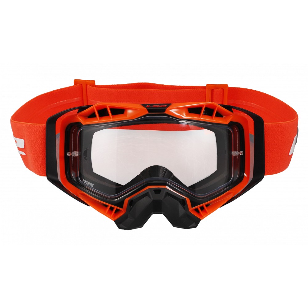 Очки Очки кроссовые LS2 AURA Goggle Black Hiv Orange with clear visor