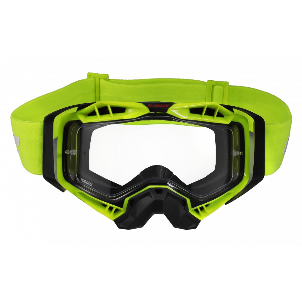 Очки Очки кроссовые LS2 AURA Goggle Black Hiv Yellow with clear visor