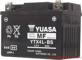 Электрооборудование Аккумулятор Yuasa 12V YTX4L-BS